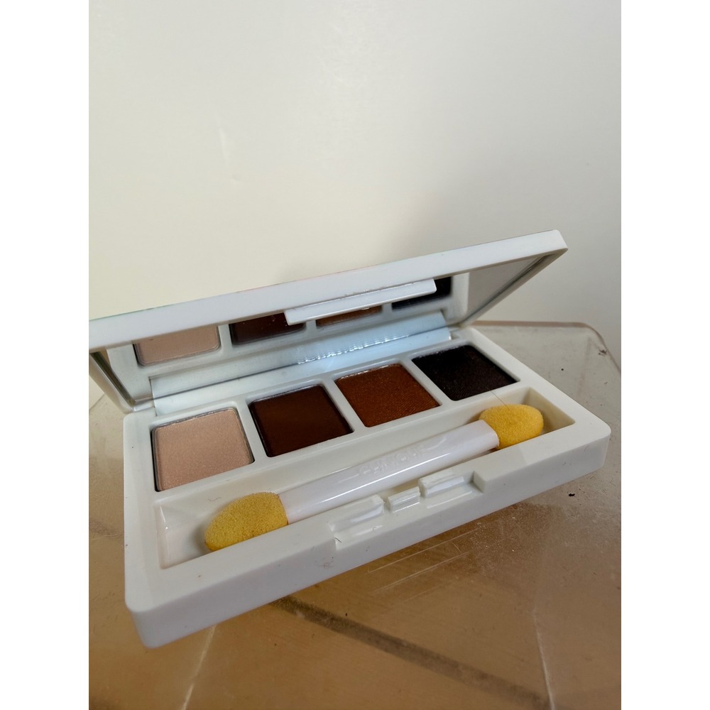 Clinique All About Shadow Quad Limited Edition Jute Brown Floral Case ZJEA